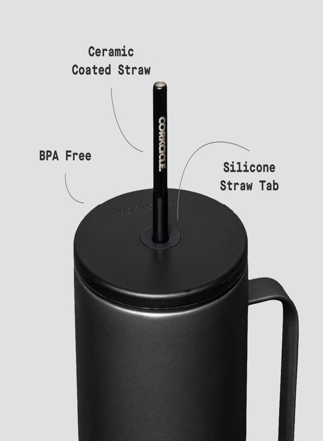 Corkcicle Cold Cup XL - Insulated Tumbler with Handle - Keeps Drinks Cold 12 Hours - Triple-Insulated - Spill-Proof Lid - Summer Drinkware Gift - Keeps Drinks Ice Cold - 30 oz - Ceramic Slate - Image 4